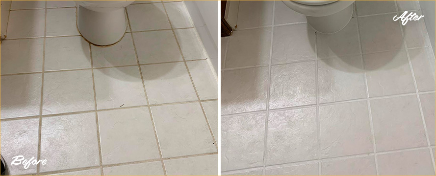 Bathroom Before and After an Outstanding Grout Sealing in Harrison Township, MI